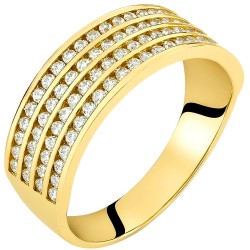 Χρυσό σειρέ δαχτυλίδι Κ14 με ζιργκόν